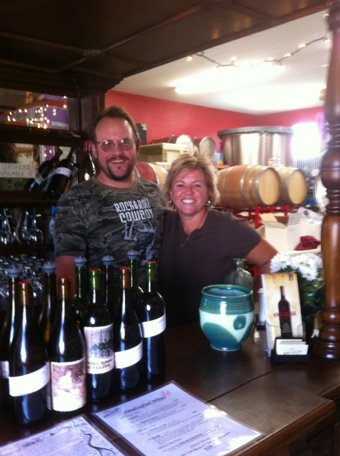 Winemaker Steve Flynn and myself. Vino Salida, Colorado