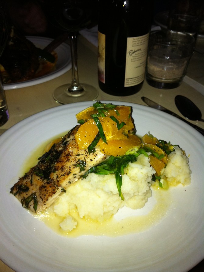 Seabass with orange!